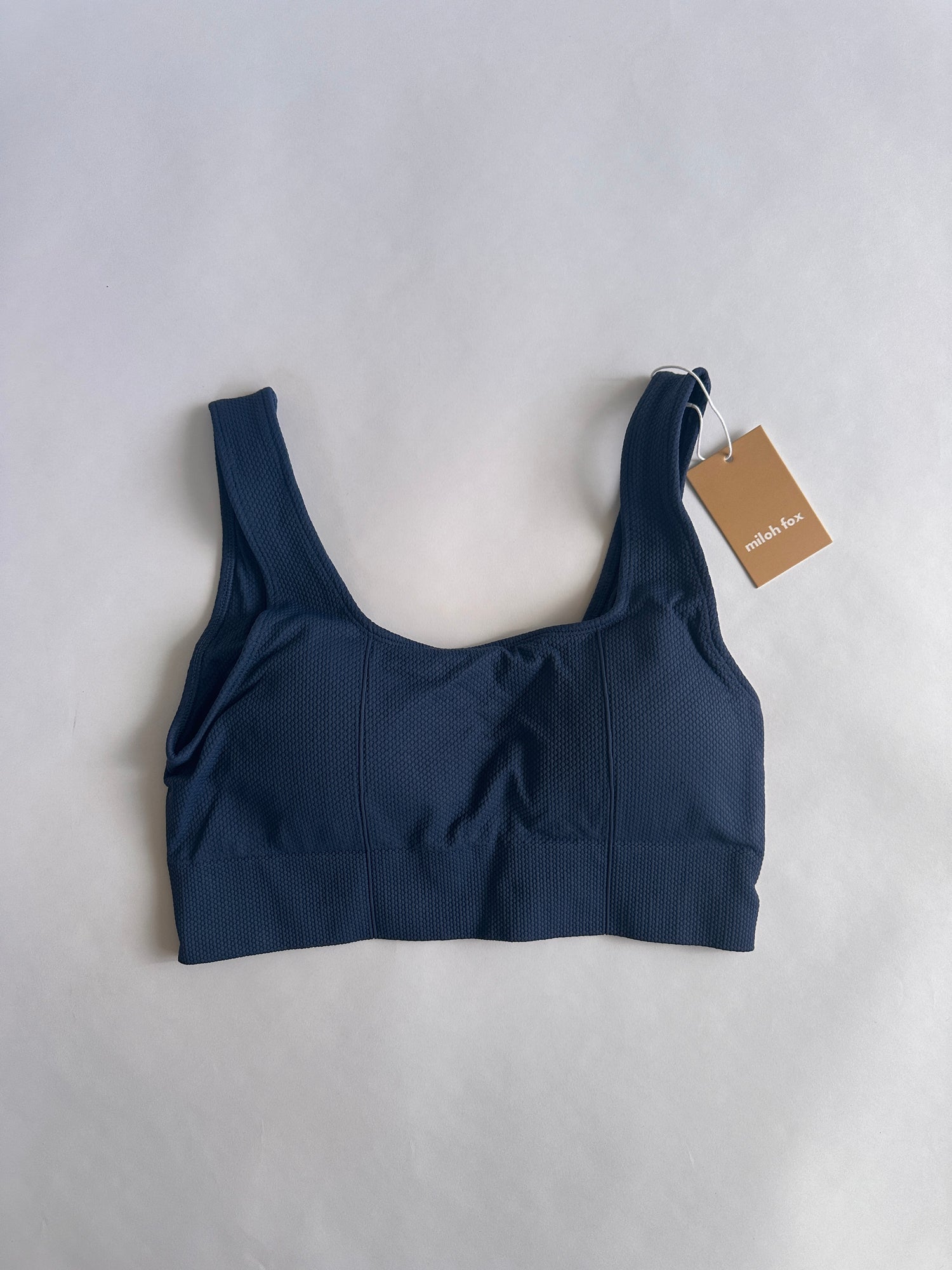 Textured bra navy