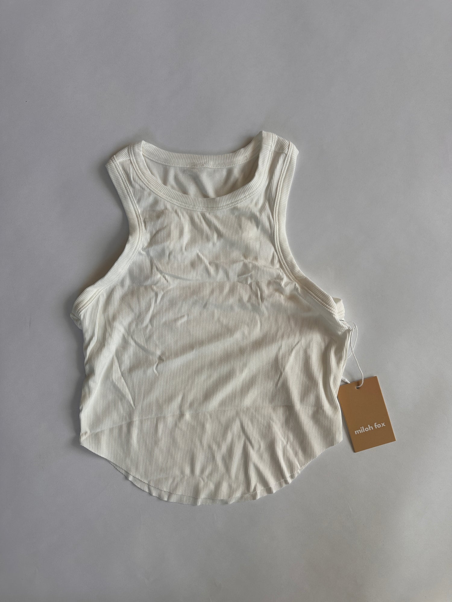 Ribbed tank white